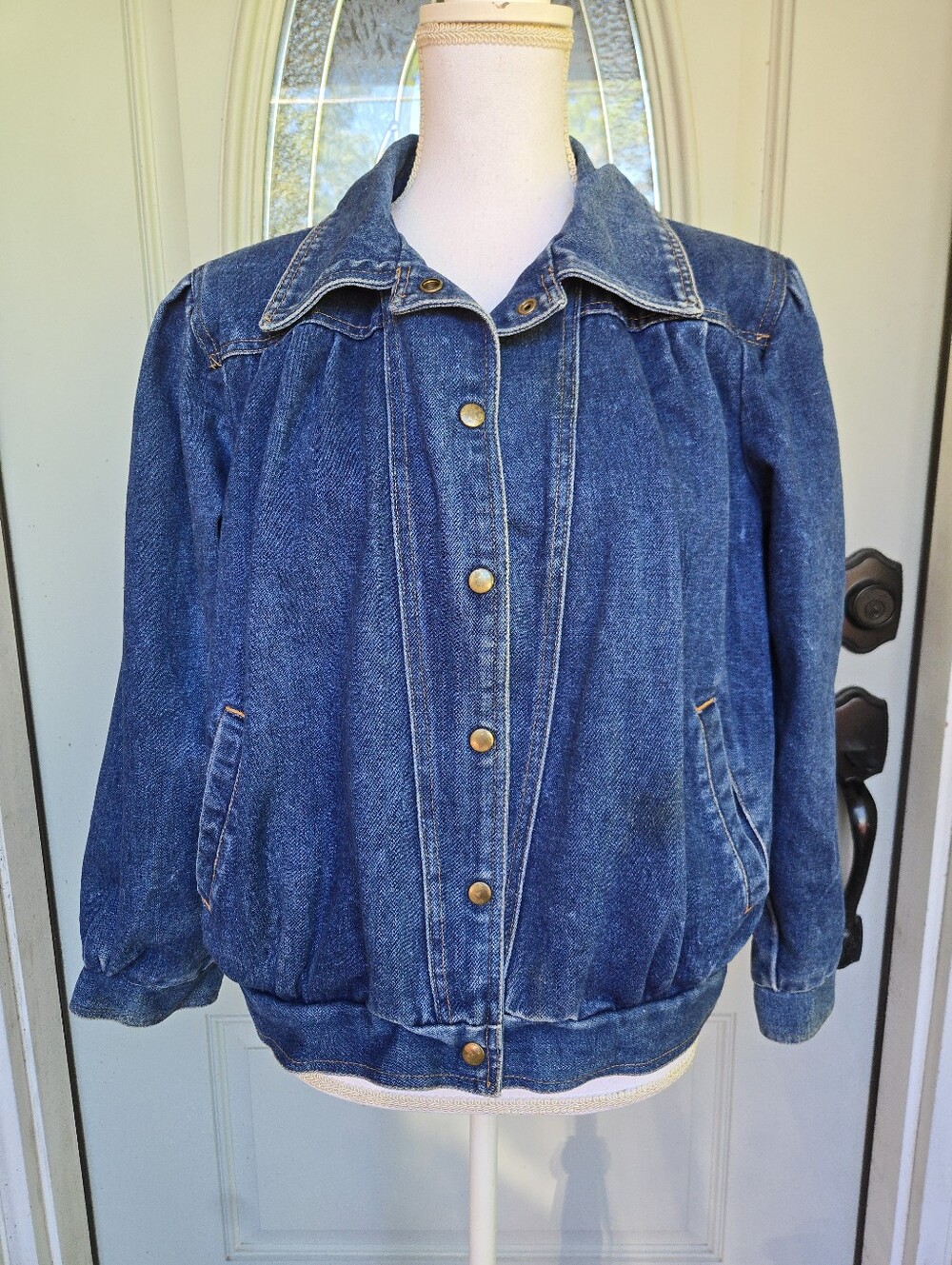 Vintage Denim Bomber Jacket